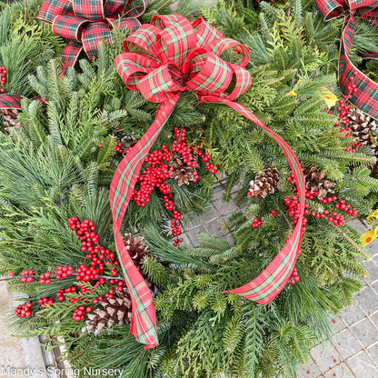 Wreath Mixed greens all sizes' (PRE-ORDER)