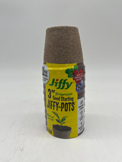 Biodegradable Seed Staring Pots - 3” 10 Pack